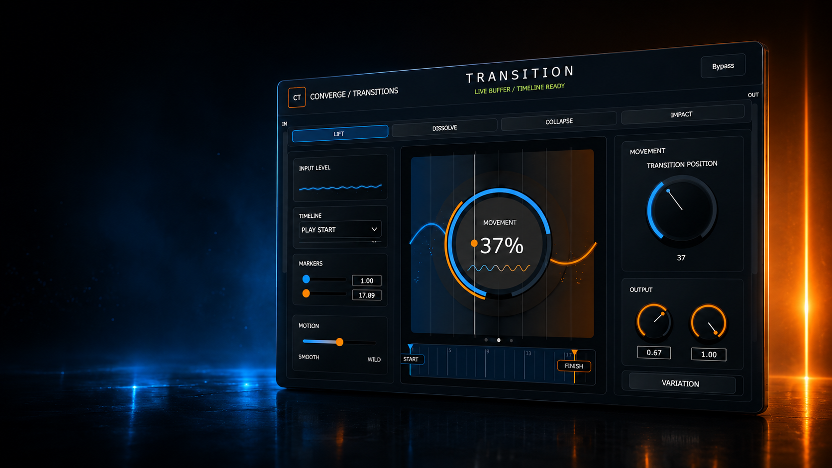 Transition default interface